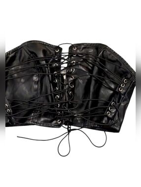 JNK faux leather lace. CORSET